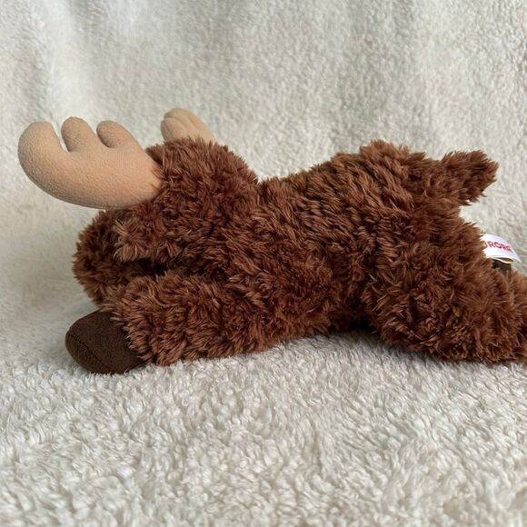 Aurora Moose Plush 12” Brown Stuffed Animal Woodland Floppy Toy - Picture 4 of 6